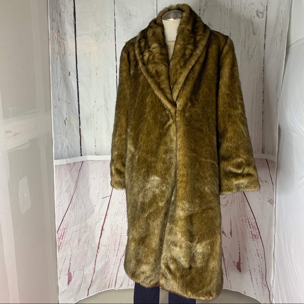 Alpine Studio Faux Fur Coat Long M